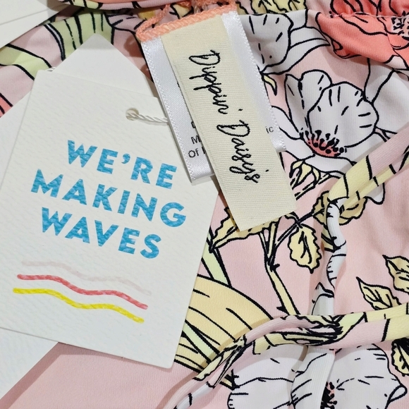 Dippin' Daisy's Bikini Set ✦ Vintage Bloom Floral Bandeau ✦ Eco Cheeky Bottoms L - Picture 7 of 12